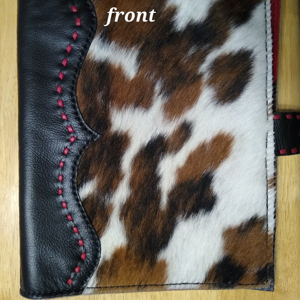 Cowhide notebook cover